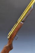 Benjamin Franklin Model 342 .22 under-lever bolt-action air rifle with adjustable sights and brass