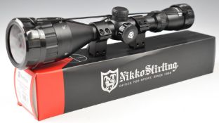 Nikko Stirling Mount Master AO 3-9x50 half mil dot air rifle or similar scope, in original box