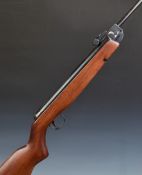 Webley Vulcan .22 air rifle with semi-pistol grip, raised cheek piece and adjustable sights,