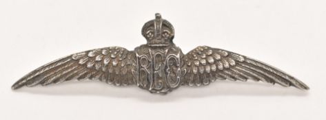 WW1 Royal Flying Corps metal pilot's wings fitted with blades