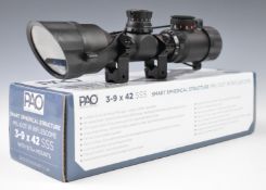 PAO mil dot IR 3-9x42 air rifle or similar scope, in original box