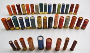 Forty various paper cased collector's shotgun cartridges including AEC Grey Squirrel, Kynoch, Eley