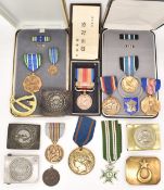 Small collection of foreign medals including United States of America For Military Achievements, For