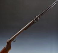 BSA Standard No 2 .22 under-lever air rifle with chequered semi-pistol grip and adjustable sights,