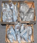 Thirty-eight EAPD pigeon decoys, some with ground spikes.