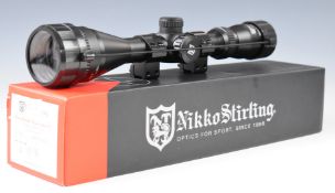 Nikko Stirling Mount Master illuminated AO 3-9x40 half mil dot air rifle or similar scope, in