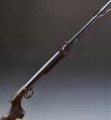 BSA Improved Model D .177 under-lever air rifle with chequered semi-pistol grip, adjustable