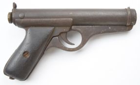 A A Brown & Sons of Birmingham Abas Major .177 air pistol with wooden grips, adjustable sights and
