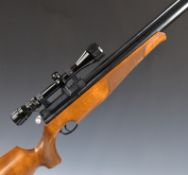 Air Arms S410 Classic .22 PCP air rifle with chequered semi-pistol grip and forend, sound