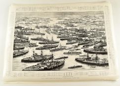 Royal Navy interest eighteen 'Our First Line of Defence: The Royal Navy 1896'  prints, 60 x 43cm