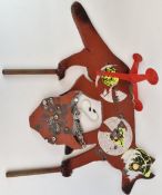 Three shooting or rifle targets including two heavy cast examples, largest 79cm long.