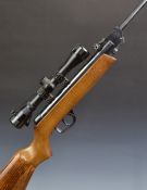 ASI Rangemaster .22 air rifle with semi pistol grip, raised cheek piece, adjustable sights and