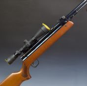 Sterling Armament HR81 .22 bolt-action under-lever air rifle with chequered semi-pistol grip,