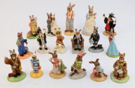 Seventeen Royal Doulton Bunnykins boxed figures including limited edition / year figures to