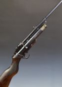 Webley Service Mk II .22 air rifle with interchangeable barrel, adjustable pop-up peep sights,