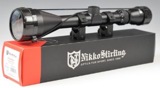 Nikko Stirling Mount Master 4-12x50 half mil dot air rifle or similar scope, in original box