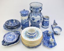 Collection of Spode Italian ware, ten Coalport dishes decorated in the Harebell pattern and a