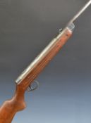 BSA Meteor Mk I .177 air rifle with semi-pistol grip, reeded forend, scope mounts and adjustable
