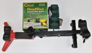 Five rifle or shotgun shooting rests comprising three Caldwell Shooting Supplies Dead Shot