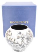 Moorcroft Connoisseur Collection 2004 vase decorated in the Medora Blue pattern