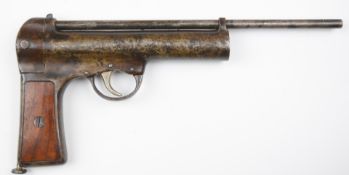 Frank Clarke of Birmingham Titan Mk IV .177 air pistol with inset wooden grips and frame stamped '