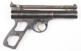 Webley Senior .177 air pistol with adjustable sights, serial number 1137.