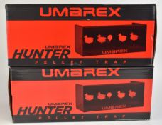 Two Umarex Hunter duck shooting air rifle target pellet catchers, both in original boxes.