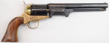 Stafford Hill Arms Colt style .22 blank firing six-shot single action revolver with brass frame,