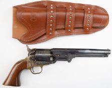 Stafford Hill Arms Colt style 9mm blank firing six-shot single action revolver with engraved