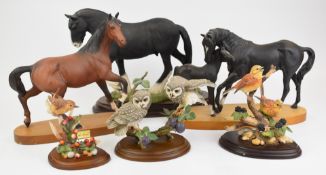 Beswick Black Beauty and foal, Royal Doulton Spirit of the Wind, Country Artists Shire Gelding and
