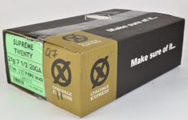 Two-hundred-and-fifty 20 bore Lyalvale Express Supreme Twenty 21g shotgun cartridges, sealed in