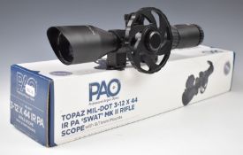 PAO 3-12x44 IR PA air rifle or similar scope, in original box