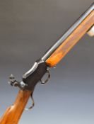 BSA .220 underlever-action target rifle with Parker-Hale Model 7 adjustable peep hole target sights,