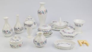 Fifteen pieces of Wedgwood tea and decorative ware decorated in the Angela pattern, tallest 21cm