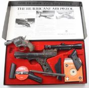 Webley Hurricane .22 target air pistol  with shaped and chequered grips and Webley 1.5x15 scope,