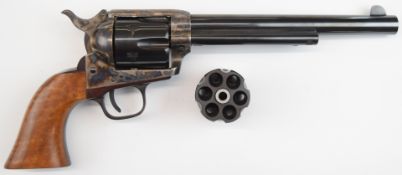Stafford Hill Arms Colt style 9mm blank firing six-shot single action revolver with wooden grips and