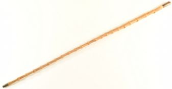 WW1 Royal Flying Corps swagger stick with RFC cypher to metal top, length 70cm