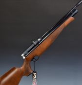 Air Arms S410F Carbine .177 PCP air rifle with textured semi-pistol grip and forend, raised cheek