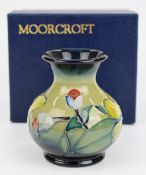 Moorcroft vase decorated in the Hypericum pattern signed by Rachel Bishop and John Moorcroft, height