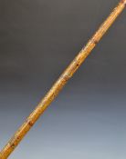 Unnamed metal walking cane air gun with horn handle, bamboo wood effect finish, alignment sights,