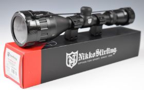 Nikko Stirling Mount Master AO 3-9x50 half mil dot air rifle or similar scope, in original box