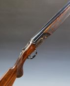 John Macnab Highlander 20 bore over and under ejector shotgun with engraved scenes of birds the