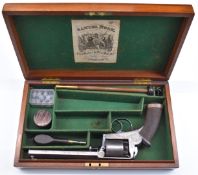 Adams's Patent 54 bore five-shot self-cocking percussion revolver for Samuel Nock of London with