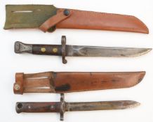 British 1888 pattern bayonet with contemporary hilt and modified 20cm shortened single edge