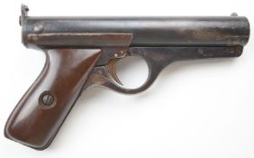 A A Brown & Sons of Birmingham Abas Major .177 air pistol with Bakelite grips, adjustable sights and