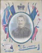 British Army 'For King & Country' Roll of Honour framed picture of Sgt Edwin Tyler Hampshire