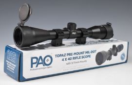 PAO mil dot 4x40 air rifle or similar scope, in original box