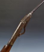 Jean Marck Gem type .25 air rifle with adjustable trigger, T-bar stamped 'Dse 3 12 91' and octagonal