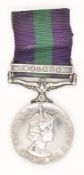 British Army General Service Medal with clasp for Malaya named to 23533892 Craftsman M H Bussey,