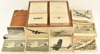 A large collection of military aviation identification cards, WW2 Aircraft Recognition binder with